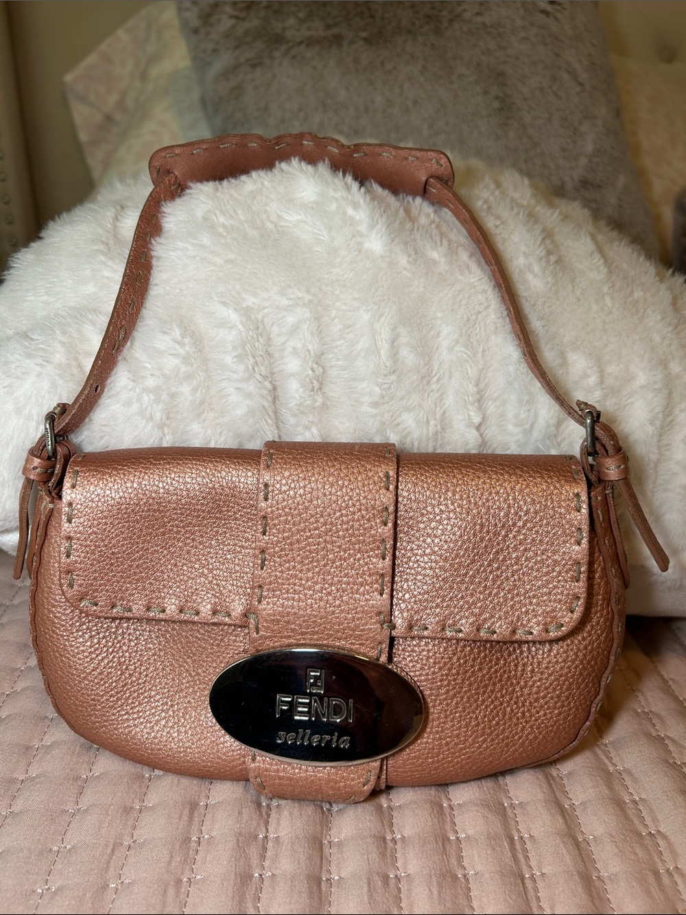 445. Fendi Selleria Mini bag with COA